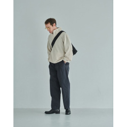 STILL BY HAND (スティルバイハンド)  [ PT02253 ] Garment-dye deep tuck pants/ガーメントダイ ディープタック パンツ (GREIGE) (BLUE CHARCOAL)