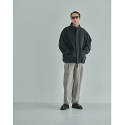 STILL BY HAND (スティルバイハンド)  [ PT02253 ] Garment-dye deep tuck pants/ガーメントダイ ディープタック パンツ (GREIGE) (BLUE CHARCOAL)
