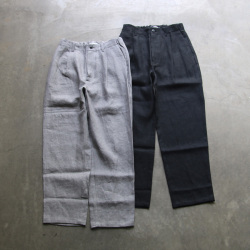 STILL BY HAND (スティルバイハンド)  [ PT06232 ] リネン テーパードパンツ (GRAY)