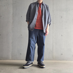 STILL BY HAND (スティルバイハンド)  [ SH01253 ] Garment-dye over shirt ガーメントダイオーバーシャツ (
BLUE GREY) (PALE ORANGE)