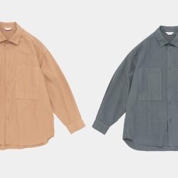 STILL BY HAND (スティルバイハンド)  [ SH01253 ] Garment-dye over shirt ガーメントダイオーバーシャツ (
BLUE GREY) (PALE ORANGE)