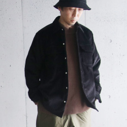 SUNNY ELEMENT (サニーエレメント) [COAST SHIRT]　親子コーデュロイ オープンカラーシャツ  (BLACK)