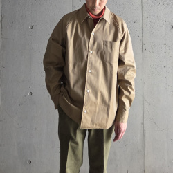 SUNNY ELEMENT (サニーエレメント) [VALLEY SHIRT]　デッドストック バーバリークロス シャツ (KHAKI)