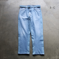 SEEALL (シーオール) [RECONSTRUCTED BELTED BUGGY DENIM] リメイク バギーデニムパンツ (DENIM)