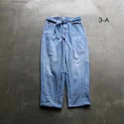 SEEALL (シーオール) [RECONSTRUCTED BELTED BUGGY DENIM] リメイク バギーデニムパンツ (DENIM)