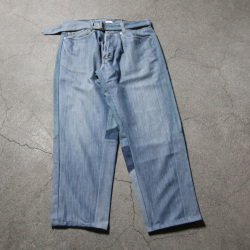 SEEALL (シーオール) [ RECONSTRUCTED BELTED BUGGY DENIM ] リメイク バギーデニムパンツ (DENIM)