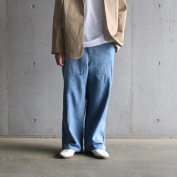 SEEALL (シーオール) [RECONSTRUCTED LARGE PANTS] リメイク ワイド パンツ (DENIM)