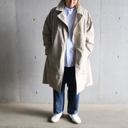 SEEALL (シーオール) [ RECONSTRUCTED TIELOCKEN COAT ] リメイク タイロッケンコート (BEIGE MIX)