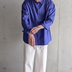 SEEALL (シーオール) [ REGULAR COLLAR SHIRTS ] レギュラーカラーシャツ (KELEN BLUE) (BLACK)