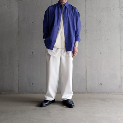SEEALL (シーオール) [ REGULAR COLLAR SHIRTS ] レギュラーカラーシャツ (KELEN BLUE) (BLACK)
