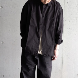 SEEALL (シーオール) [ REGULAR COLLAR SHIRTS ] レギュラーカラーシャツ (KELEN BLUE) (BLACK)