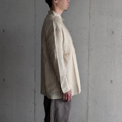 SEEALL (シーオール) [ REGULAR COLLAR SHIRTS ] レギュラーカラーシャツ (NATURAL STRIPE)