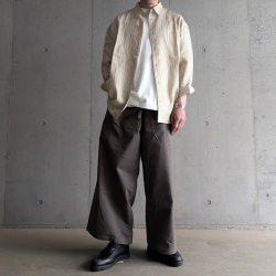 SEEALL (シーオール) [ REGULAR COLLAR SHIRTS ] レギュラーカラーシャツ (NATURAL STRIPE)