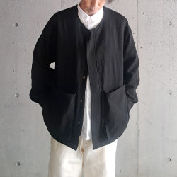 SEEALL (シーオール) SAU53-BL182-MK001[ WORK JACKET ]  ウールドットタンブラー ワークジャケット(BLACK) 