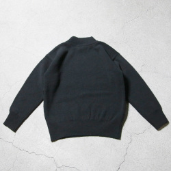 slopeslow (スロープスロー) 1253009-252SLP [ Hard twisted Shetlandwool GOB SWEATER ] モックネック セーター (RED)(KHAKI MIX)(BLACK)