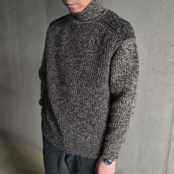 slopeslow (スロープスロー) 1253014-252SLP [ brushed yak / shetland wool TURTLE NECK SWEATER ] タートルネック セーター (BLACK CANDY)