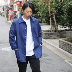 DEAD STOCK MILITARY (デッドストック ミリタリー) ITALIAN ARMY / ITALIAN ARMY COTTON TWILL WORK COVERALL / イタリアンアーミー (イタリア軍) コットンツイル ワークカバーオール ジャケット  (NAVY)