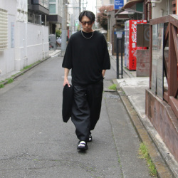 SEEALL (シーオール) [ MOCK NECK SHORT-SLEEVE SWEATER ] シルク