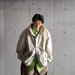 NIGEL  CABOURN (ナイジェルケーボン)  [MAINE LINE] 80500030008 [GUNNER JACKET - PIGMENT FADE] ガンナージャケット - ピグメント (IVORY)