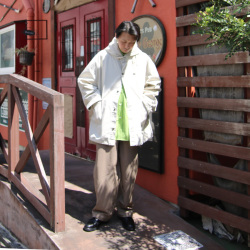 NIGEL  CABOURN (ナイジェルケーボン)  [MAINE LINE] 80500030008 [GUNNER JACKET - PIGMENT FADE] ガンナージャケット - ピグメント (IVORY)