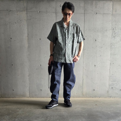 majun plus (マジュンプラス) Sleeping Bad (スリーピングバッド / かりゆしシャツ) (BLACK) (GRAY) 