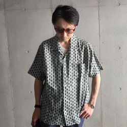  majun plus (マジュンプラス) Sleeping Bad (スリーピングバッド / かりゆしシャツ) (BLACK) (GRAY) 