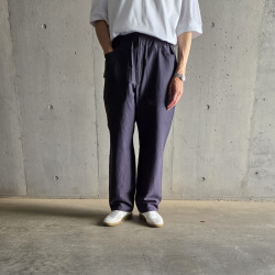 Jipijapa (ヒピハパ) Pactch pocket easy-pants (パッチポケットイージーパンツ (キュプラリネンコットン)) (NAVY) (BEIGE) 