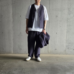 Jipijapa (ヒピハパ)  Tactical vest (タクティカルベスト(キュプラリネンコットン)) /　ハンティングベスト (NAVY) (BEIGE) 
