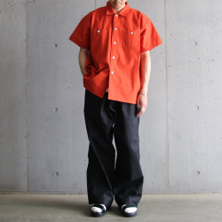 TUKI (ツキ) 0106 [BLOUSES] ブラウス (S/S シャツ) (ORANGE)