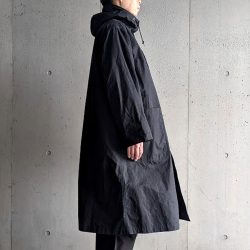 TUKI (ツキ) 0195 [ HOODED PARKA ]　コットンウェザークロス フーデッドパーカ (BLACK)
