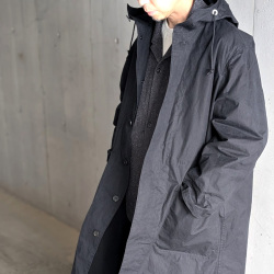 TUKI (ツキ) 0195 [ HOODED PARKA ]　コットンウェザークロス フーデッドパーカ (BLACK)