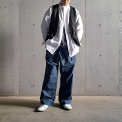 TUKI (ツキ) 0041[PAJAMAS / SHEETING]  パジャマパンツ (DULL BLUE)