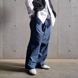 TUKI (ツキ) 0041[PAJAMAS / SHEETING]  パジャマパンツ (DULL BLUE)