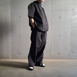 SEEALL (シーオール) SAU53 KJ683 [ FENCING SS SHIRTS ]  フェンシングシャツ/ハイネックシャツ (BLACK) (WHITE)
