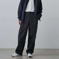 Y (ワイ) 1655240313 [ ORGANIC COTTON CHINO ADJUSTER TROUSERS ] オーガニックコットンチノ アジャスタートラウザーズ (NAVY)