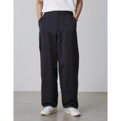 Y (ワイ) 1655240313 [ ORGANIC COTTON CHINO ADJUSTER TROUSERS ] オーガニックコットンチノ アジャスタートラウザーズ (NAVY)
