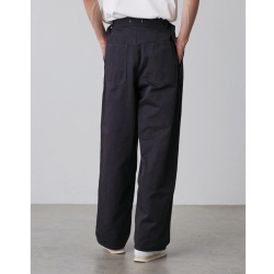 Y (ワイ) 1655240313 [ ORGANIC COTTON CHINO ADJUSTER TROUSERS ] オーガニックコットンチノ アジャスタートラウザーズ (NAVY)