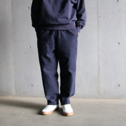 Y (ワイ) 165-4240324 [ ORGANIC COTTON MOLESKIN TAPERED EASY TR ] オーガニックコットンモールスキン テーパード イージートラウザーズ (NAVY) (WHITE)