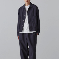 Y (ワイ) 1655125304 [ ORGANIC COTTON / RECYCLE POLYESTER TWILL BZ ] オーガニックコットン リサイクルポリエステル ツイルブルゾン (NAVY)