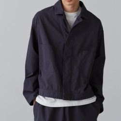 Y (ワイ) 1655125304 [ ORGANIC COTTON / RECYCLE POLYESTER TWILL BZ ] オーガニックコットン リサイクルポリエステル ツイルブルゾン (NAVY)