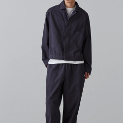 Y (ワイ) 1655125304 [ ORGANIC COTTON / RECYCLE POLYESTER TWILL BZ ] オーガニックコットン リサイクルポリエステル ツイルブルゾン (NAVY)