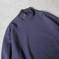 Y (ワイ) 1703266305 [ ORGANIC COTTON BLEND HEAVY WEIGHT FLEECE TURTLE NECK ] オーガニックコットン タートルネック (NAVY)