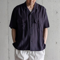 Y (ワイ) 1656150433 [ TENCEL POPLIN OPEN COLLAR SHIRT ] テンセル