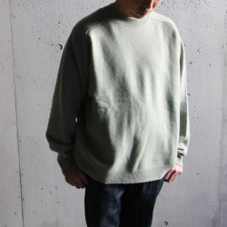 YLEVE (イレーヴ) 1703260076 [LAMBS WOOL KN P/O] ラムウールニットプルオーバー (GRAY)(GREEN) 