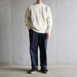 YONETOMI NEW BAISC (ヨネトミ ニューベーシック) 95-214-004 [RIGID CASHMERE SWEATER] リジッドカシミヤセーター (RAW)