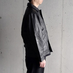 YOUSED (ユーズド) [ 3POCKET 1st LEATHER JACKET ] リメイク ファーストタイプ 3ポケット レザージャケット (BLACK) 