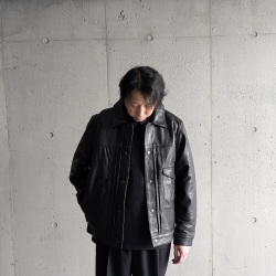 YOUSED (ユーズド) [ 3POCKET 1st LEATHER JACKET ] リメイク ファーストタイプ 3ポケット レザージャケット (BLACK) 