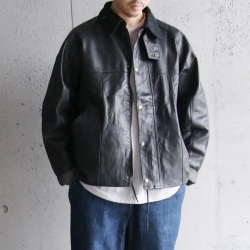 YOUSED (ユーズド) [ LEATHER DRIVERS JACKET ] リメイク レザー