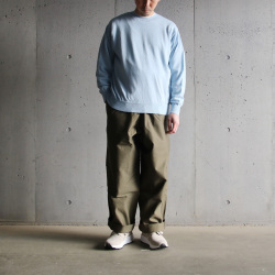 YONETOMI NEW BAISC (ヨネトミ ニューベーシック) 95-232-010 [4SEASONS WOOL KNIT P/O] YOETOMI別注 4シーズンウール ニット クルーネックプルオーバー (SAX)