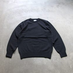YONETOMI NEW BAISC (ヨネトミ ニューベーシック) 95-254-014 [AMERICAN WOOL & COTTON KNIT PULLOVER] アメリカンウール コットン ニット クルーネックプルオーバー (RED)(BLUE)(BLACK)